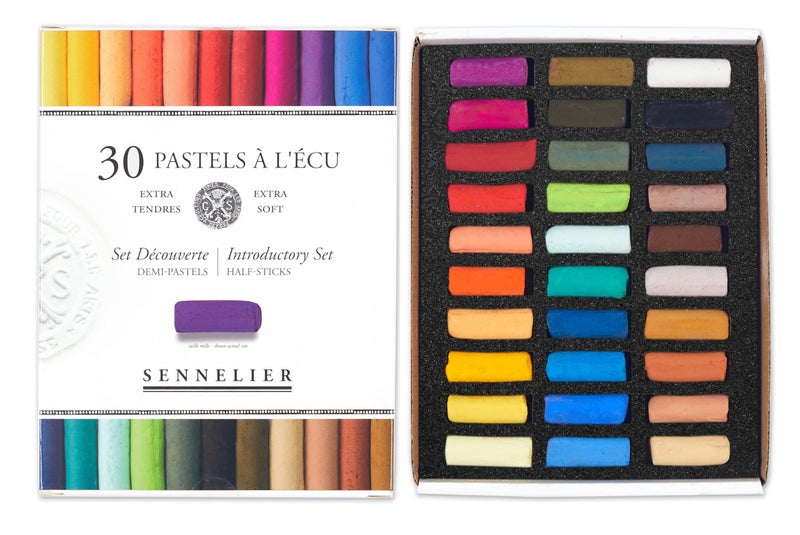 SENNELIER Extra-Soft French Half Pastel Professional Artist Box Set, 30-Colors - Image 3